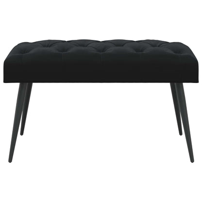 Bank met knoopverstelling Zwart 80 x 40 x 46 cm Fluweel