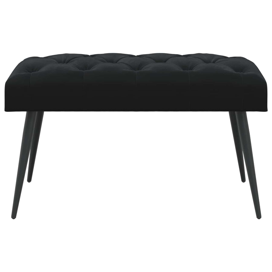 Bank met knoopverstelling Zwart 80 x 40 x 46 cm Fluweel