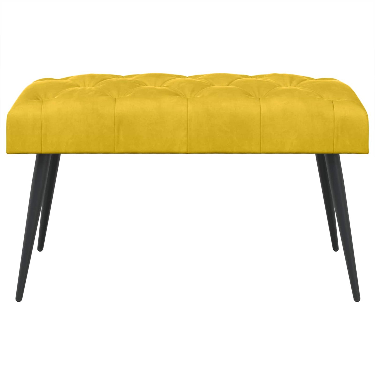 Bank met knoopverstelling Geel 80 x 40 x 46 cm Fluweel