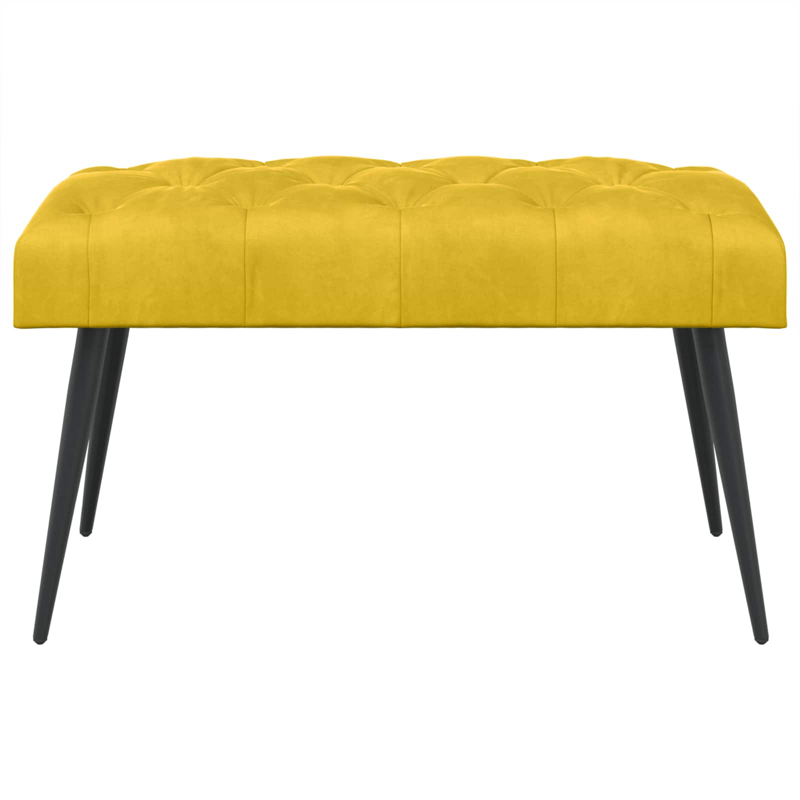 Bank met knoopverstelling Geel 80 x 40 x 46 cm Fluweel