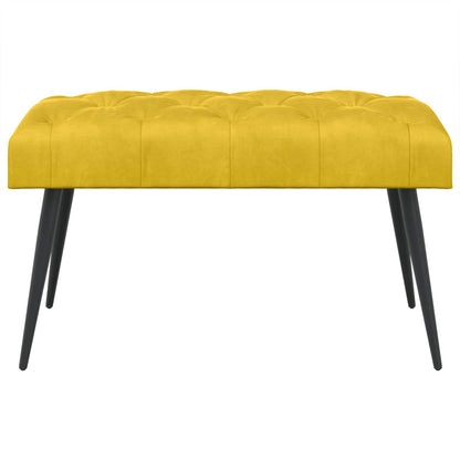 Bank met knoopverstelling Geel 80 x 40 x 46 cm Fluweel