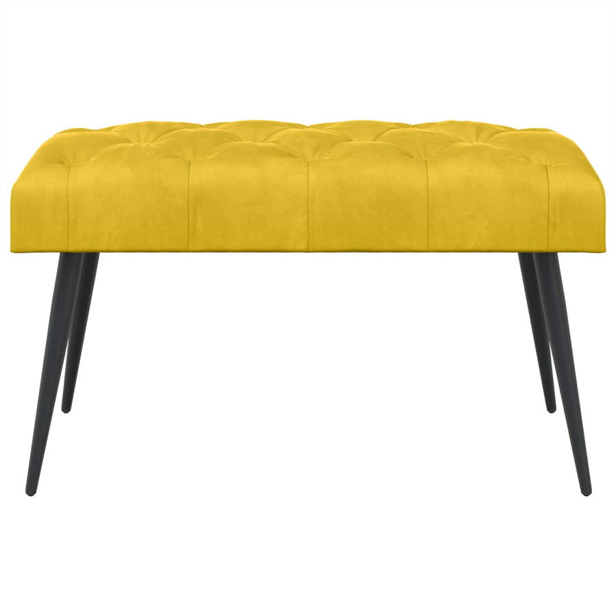 Bank met knoopverstelling Geel 80 x 40 x 46 cm Fluweel
