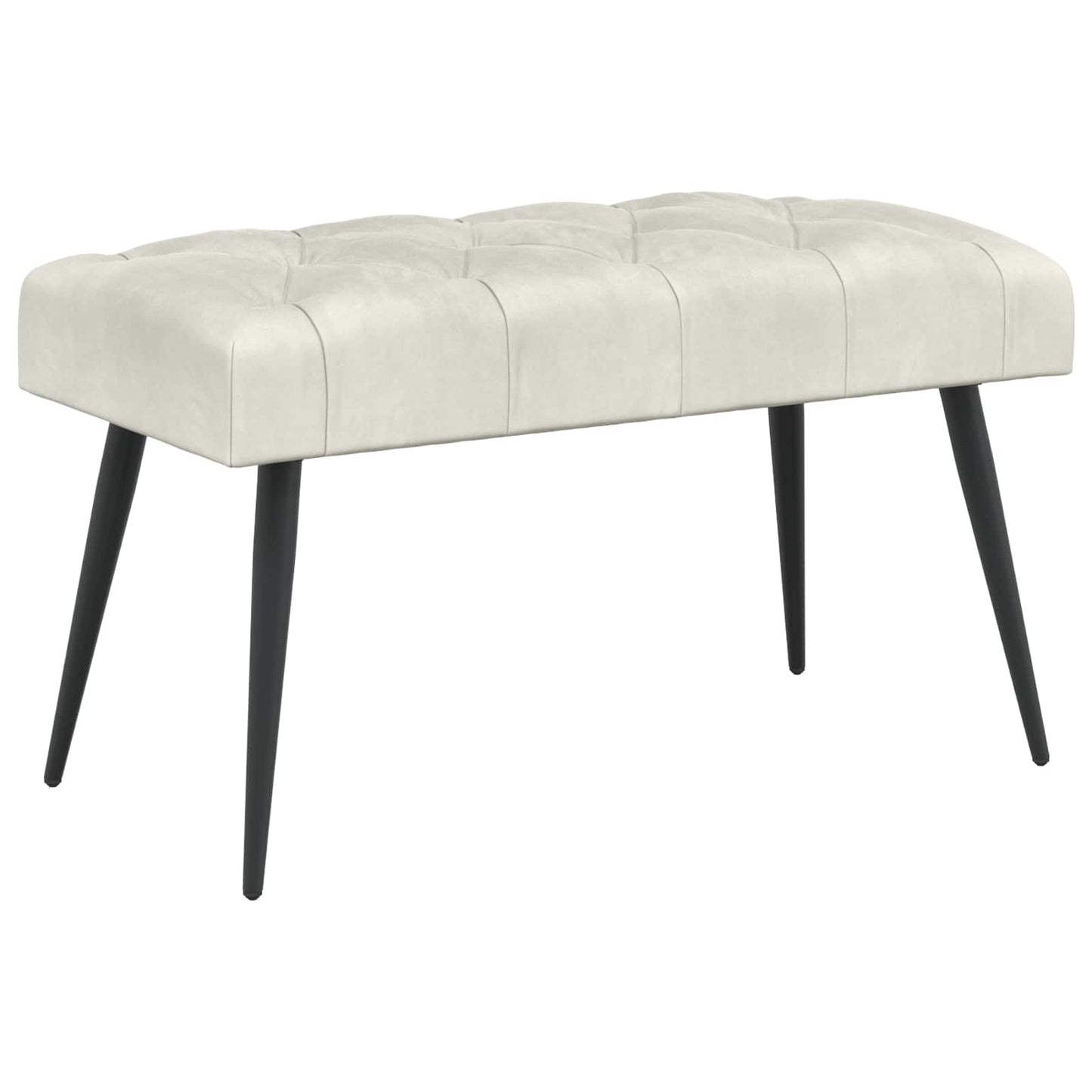 Bank met knoopverstelling Crèmekleurig 80 x 40 x 46 cm Fluweel