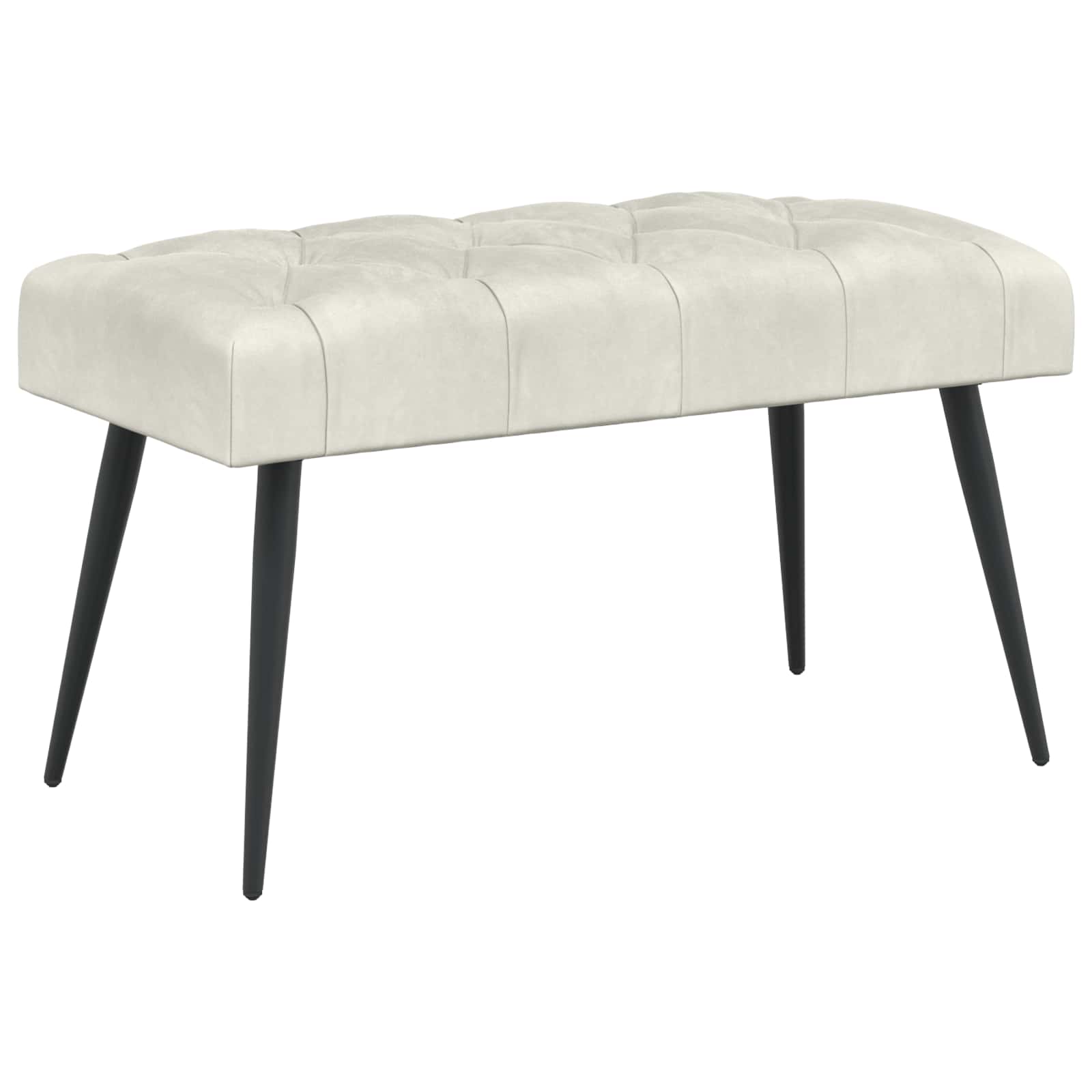 Bank met knoopverstelling Crèmekleurig 80 x 40 x 46 cm Fluweel