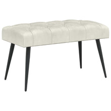 Bank met knoopverstelling Crèmekleurig 80 x 40 x 46 cm Fluweel