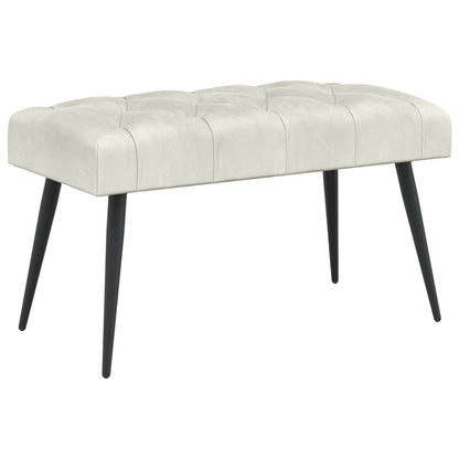 Bank met knoopverstelling Crèmekleurig 80 x 40 x 46 cm Fluweel