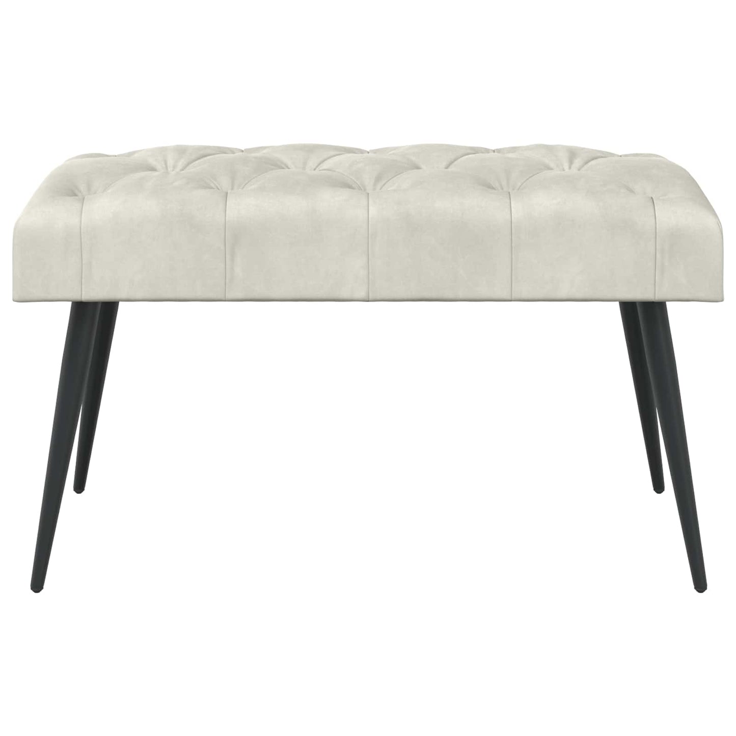 Bank met knoopverstelling Crèmekleurig 80 x 40 x 46 cm Fluweel