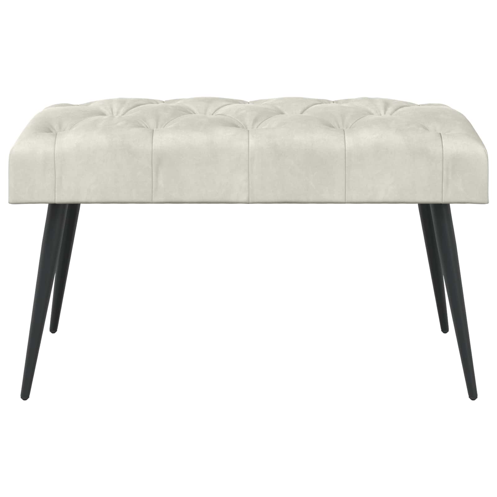 Bank met knoopverstelling Crèmekleurig 80 x 40 x 46 cm Fluweel