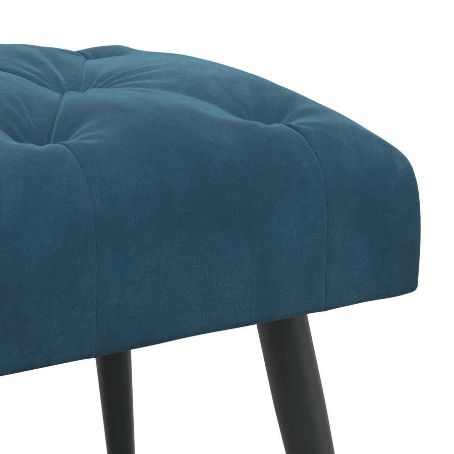Bank met knoopverstelling Blauw 80 x 40 x 46 cm Fluweel