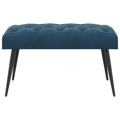 Bank met knoopverstelling Blauw 80 x 40 x 46 cm Fluweel