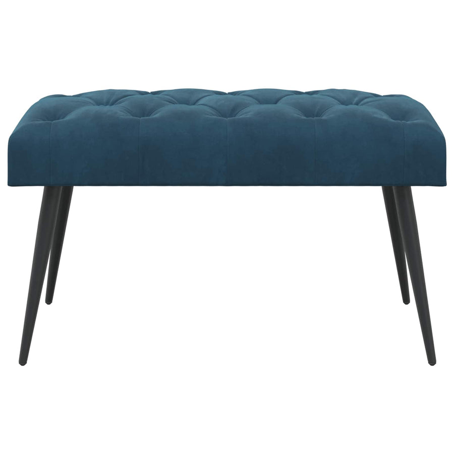 Bank met knoopverstelling Blauw 80 x 40 x 46 cm Fluweel