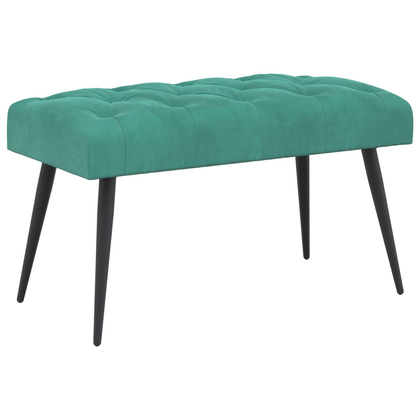 Bank met knoopverstelling Turquoise 80 x 40 x 46 cm Fluweel