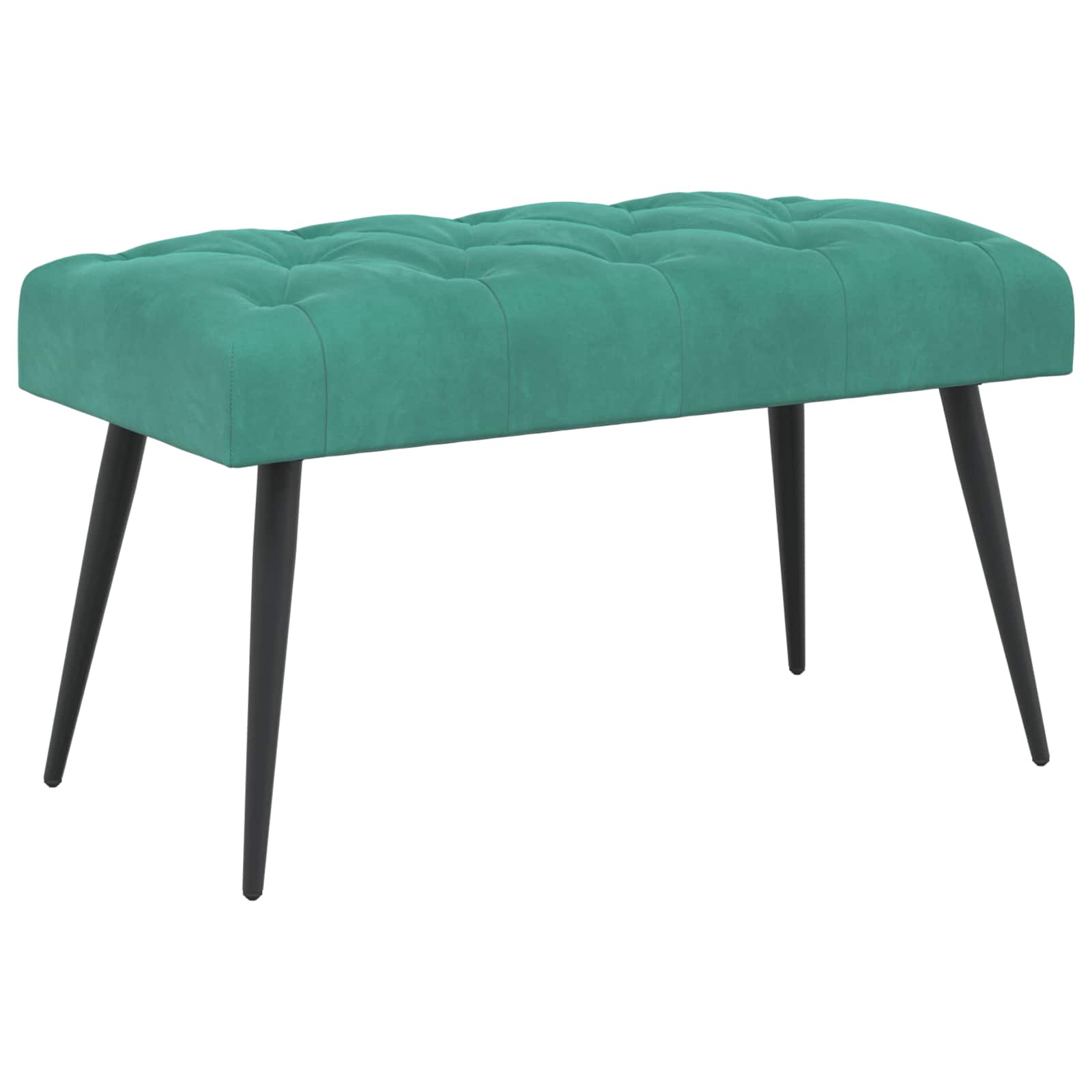 Bank met knoopverstelling Turquoise 80 x 40 x 46 cm Fluweel