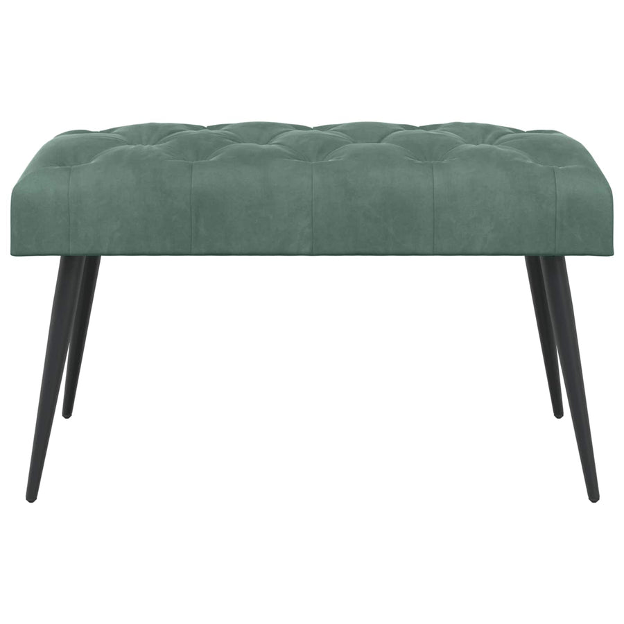 Bank met knoopverstelling Zeegroen 80 x 40 x 46 cm Fluweel