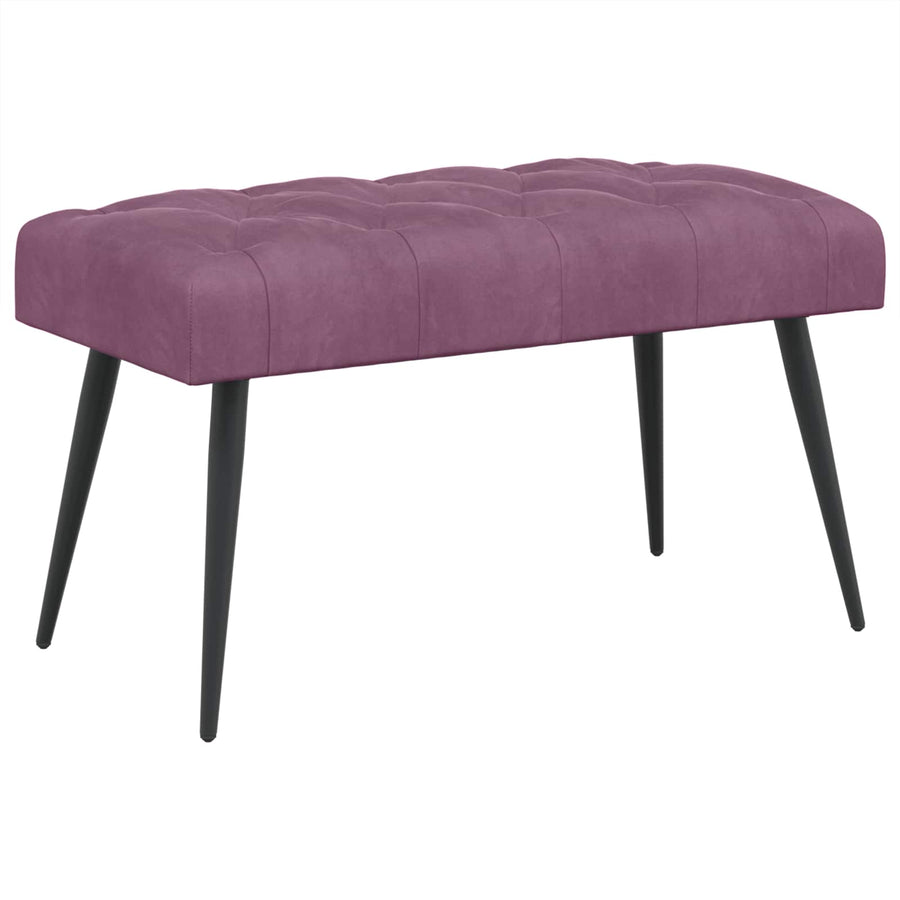 Bank met knoopverstelling Paars 80 x 40 x 46 cm Fluweel