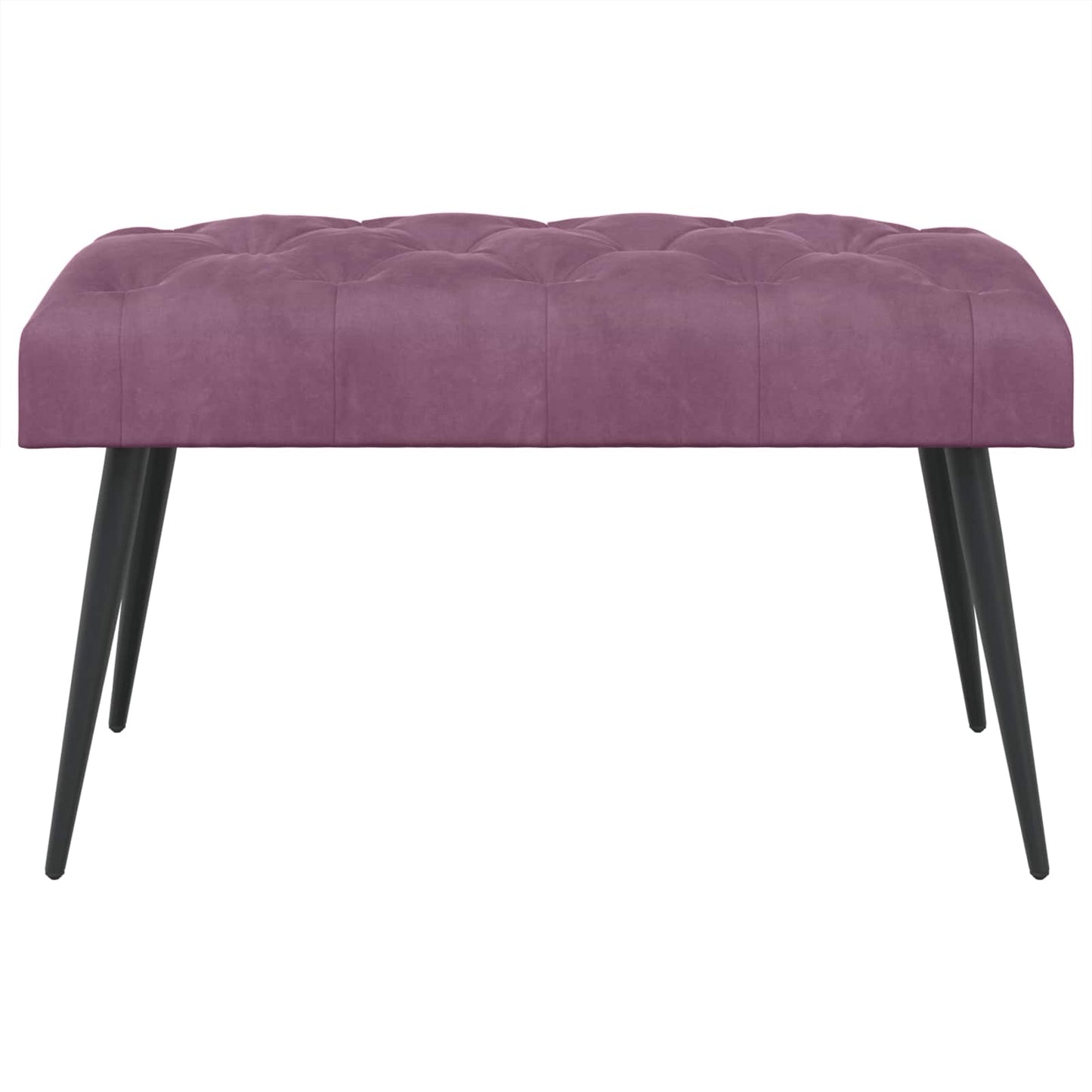 Bank met knoopverstelling Paars 80 x 40 x 46 cm Fluweel