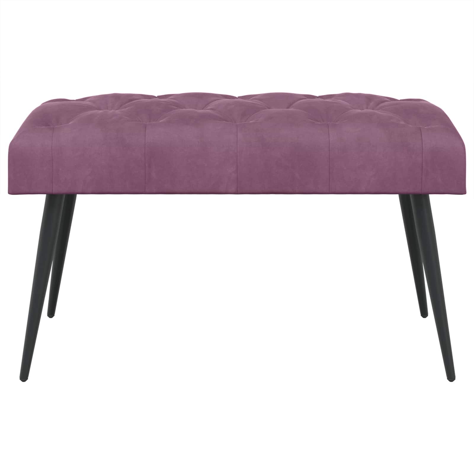 Bank met knoopverstelling Paars 80 x 40 x 46 cm Fluweel