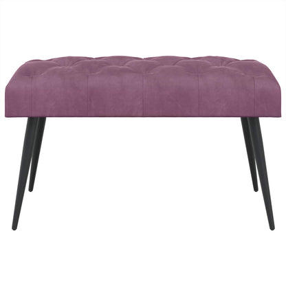 Bank met knoopverstelling Paars 80 x 40 x 46 cm Fluweel