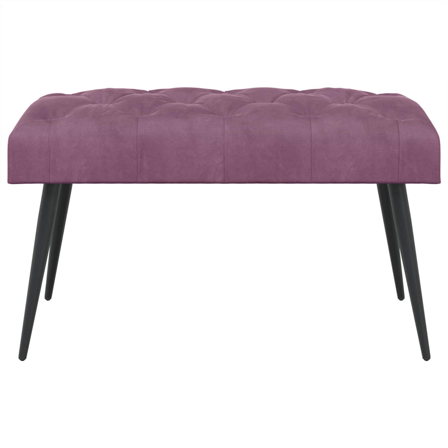 Bank met knoopverstelling Paars 80 x 40 x 46 cm Fluweel