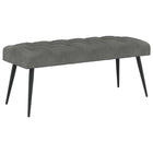 Bank donkergrijs fluweel 110x40x46 cm