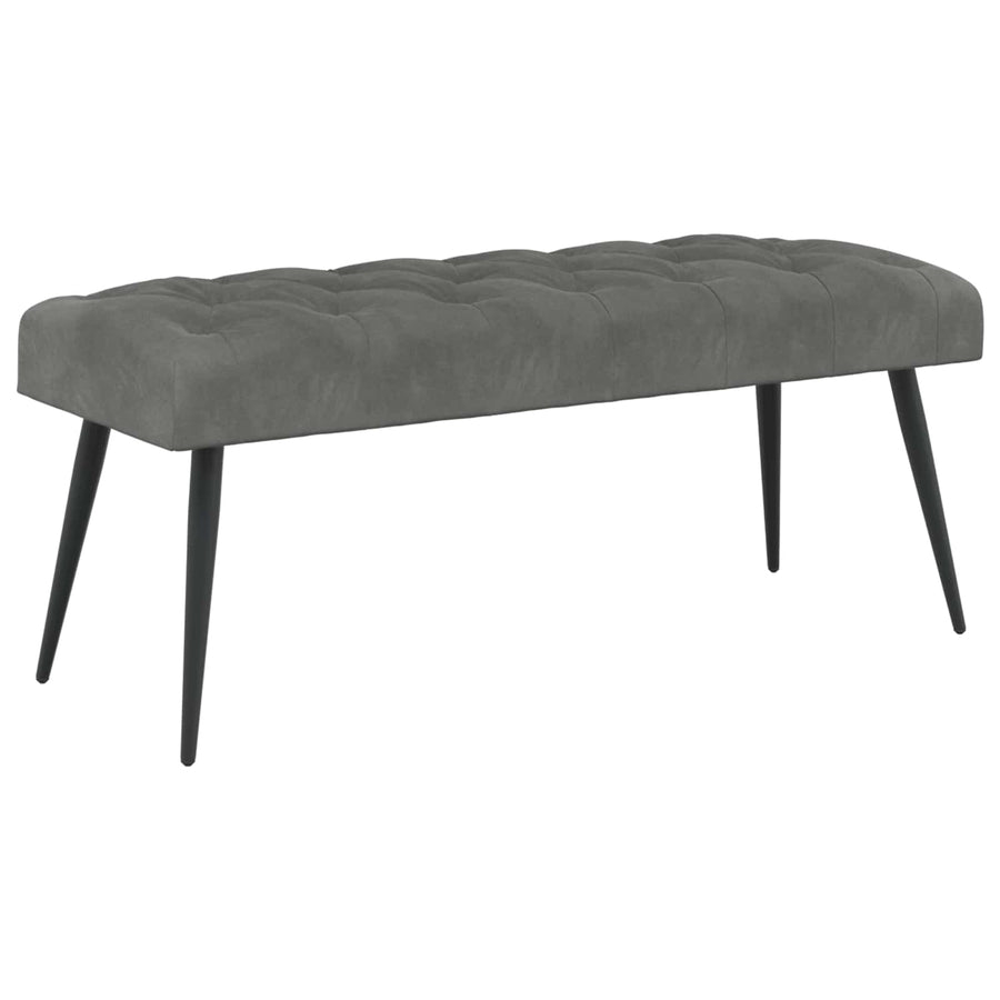 Bank met knoopverstelling Donkergrijs 110 x 40 x 46 cm Fluweel