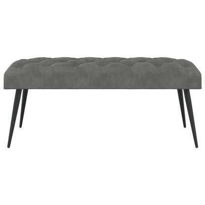 Bank met knoopverstelling Donkergrijs 110 x 40 x 46 cm Fluweel