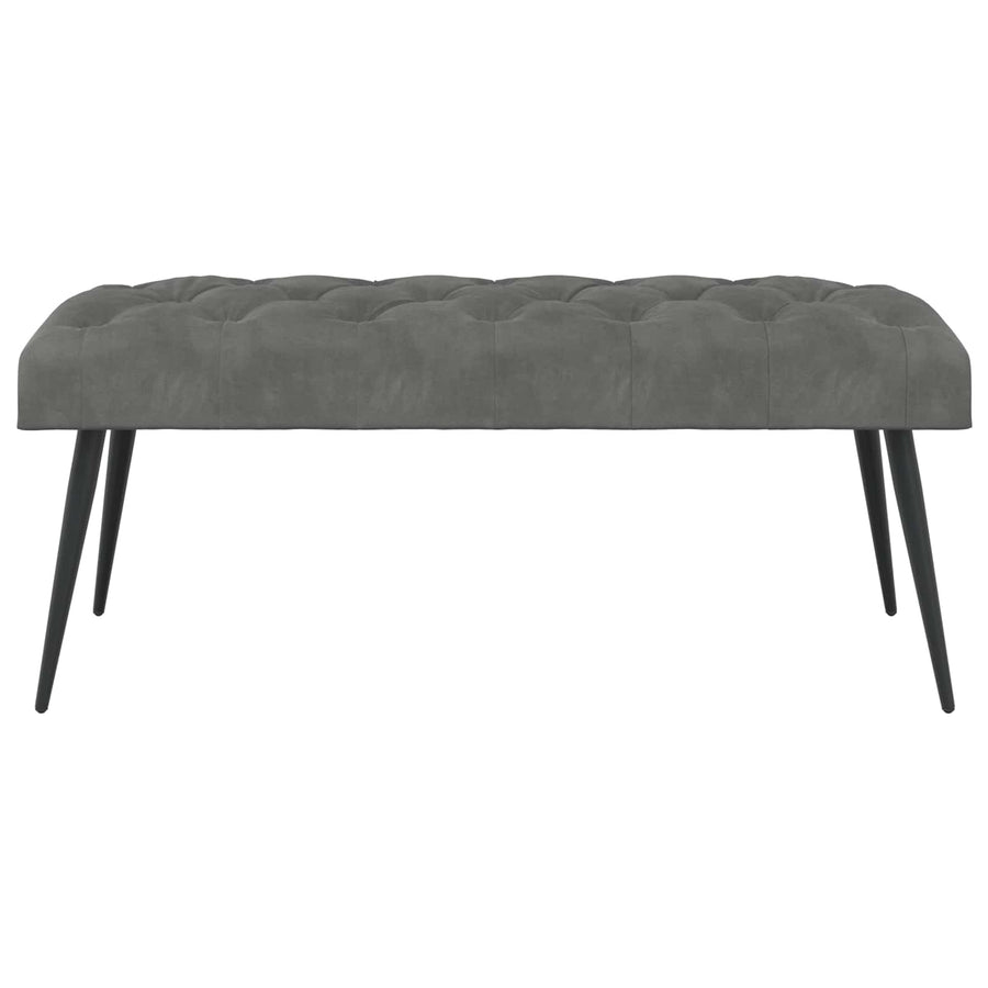 Bank met knoopverstelling Donkergrijs 110 x 40 x 46 cm Fluweel