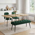 Bank donkergroen fluweel 110x40x46 cm