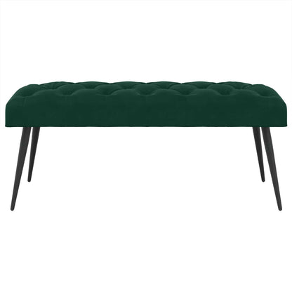 Bank met knoopverstelling Donkergroen 110 x 40 x 46 cm Fluweel