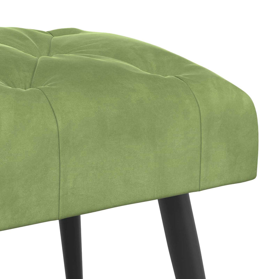 Bank met knoopverstelling Lichtgroen 110 x 40 x 46 cm Fluweel