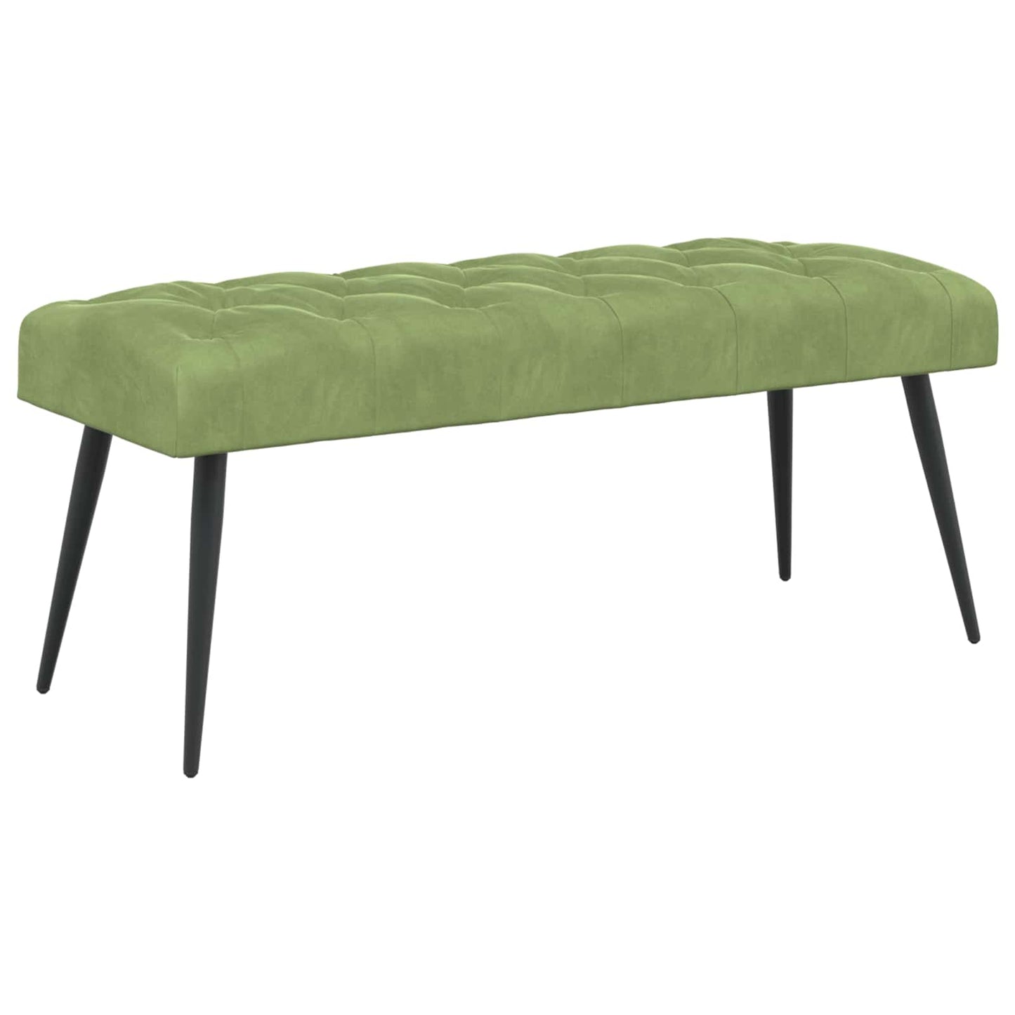 Bank met knoopverstelling Lichtgroen 110 x 40 x 46 cm Fluweel