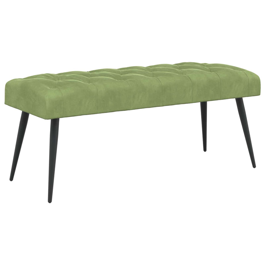 Bank met knoopverstelling Lichtgroen 110 x 40 x 46 cm Fluweel