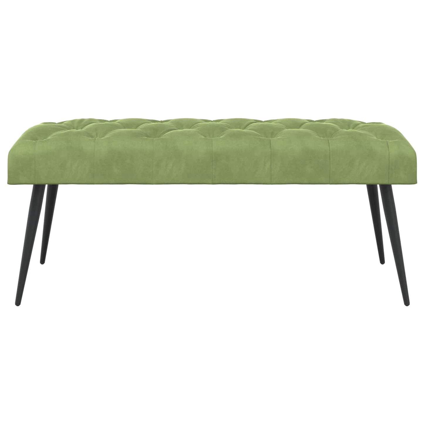 Bank met knoopverstelling Lichtgroen 110 x 40 x 46 cm Fluweel