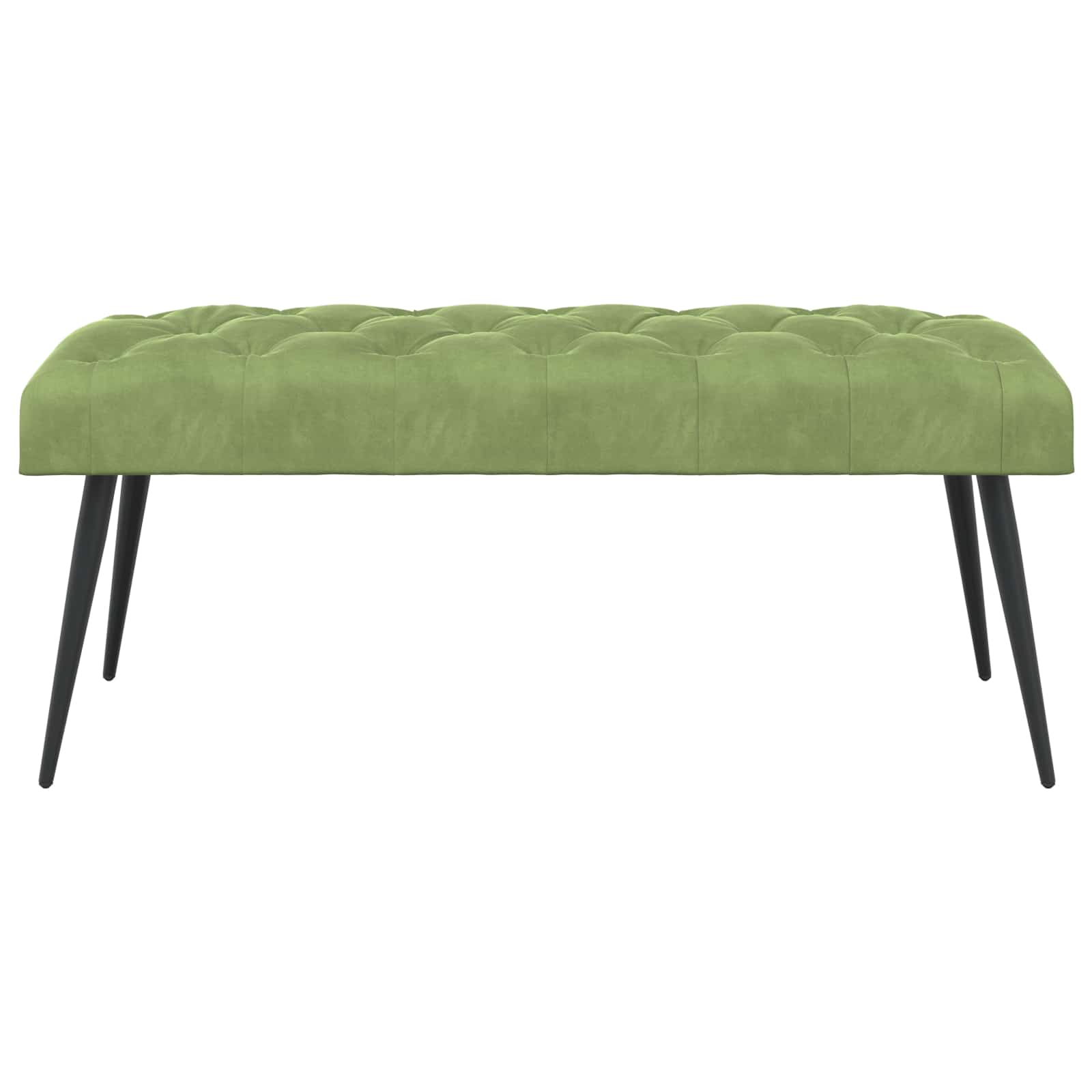 Bank met knoopverstelling Lichtgroen 110 x 40 x 46 cm Fluweel