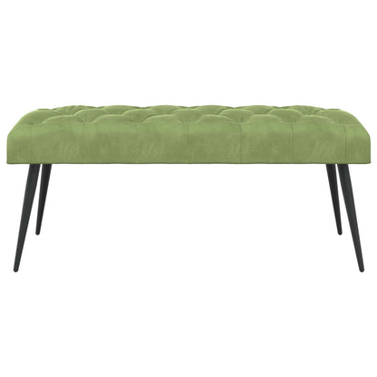 Bank met knoopverstelling Lichtgroen 110 x 40 x 46 cm Fluweel