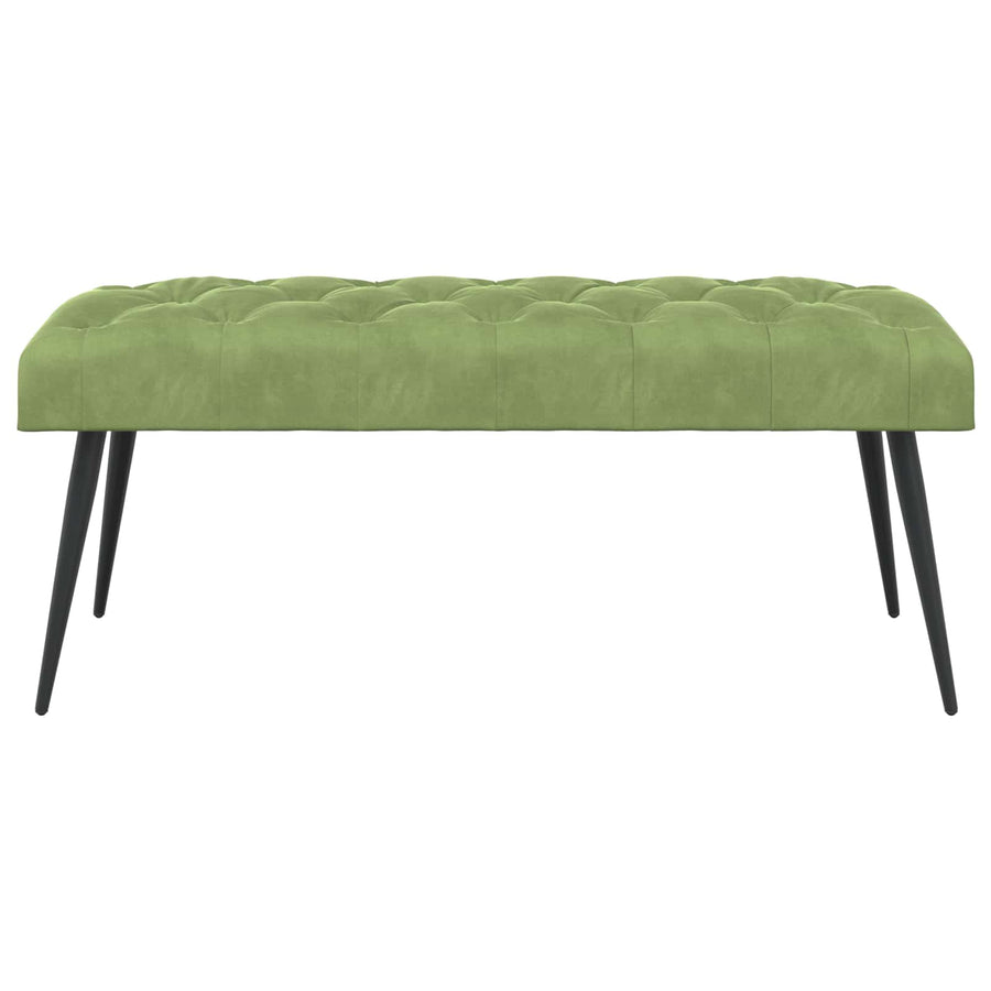 Bank met knoopverstelling Lichtgroen 110 x 40 x 46 cm Fluweel