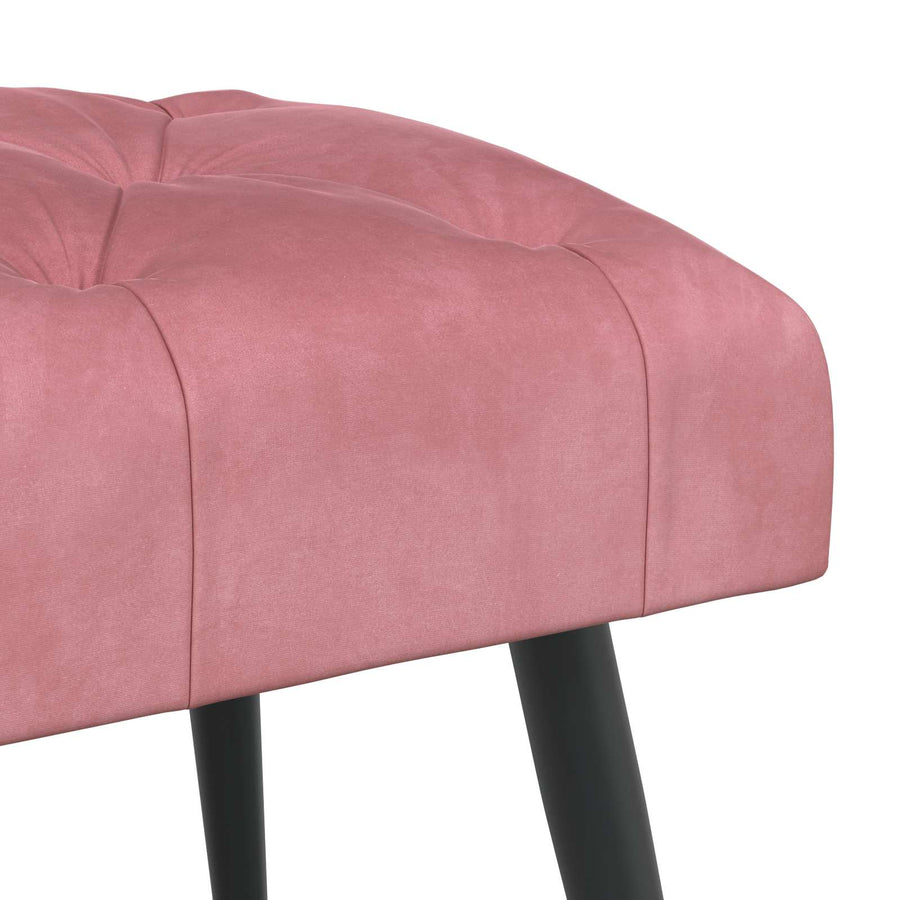 Bank met knoopverstelling Roze 110 x 40 x 46 cm Fluweel