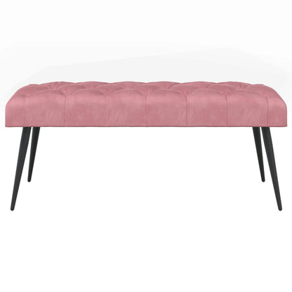 Bank met knoopverstelling Roze 110 x 40 x 46 cm Fluweel