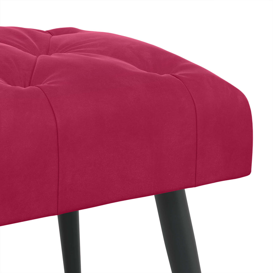 Bank met knoopverstelling Wijnrood 110 x 40 x 46 cm Fluweel