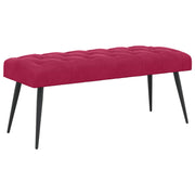 Bank wijnrood 110x40x46 cm fluweel