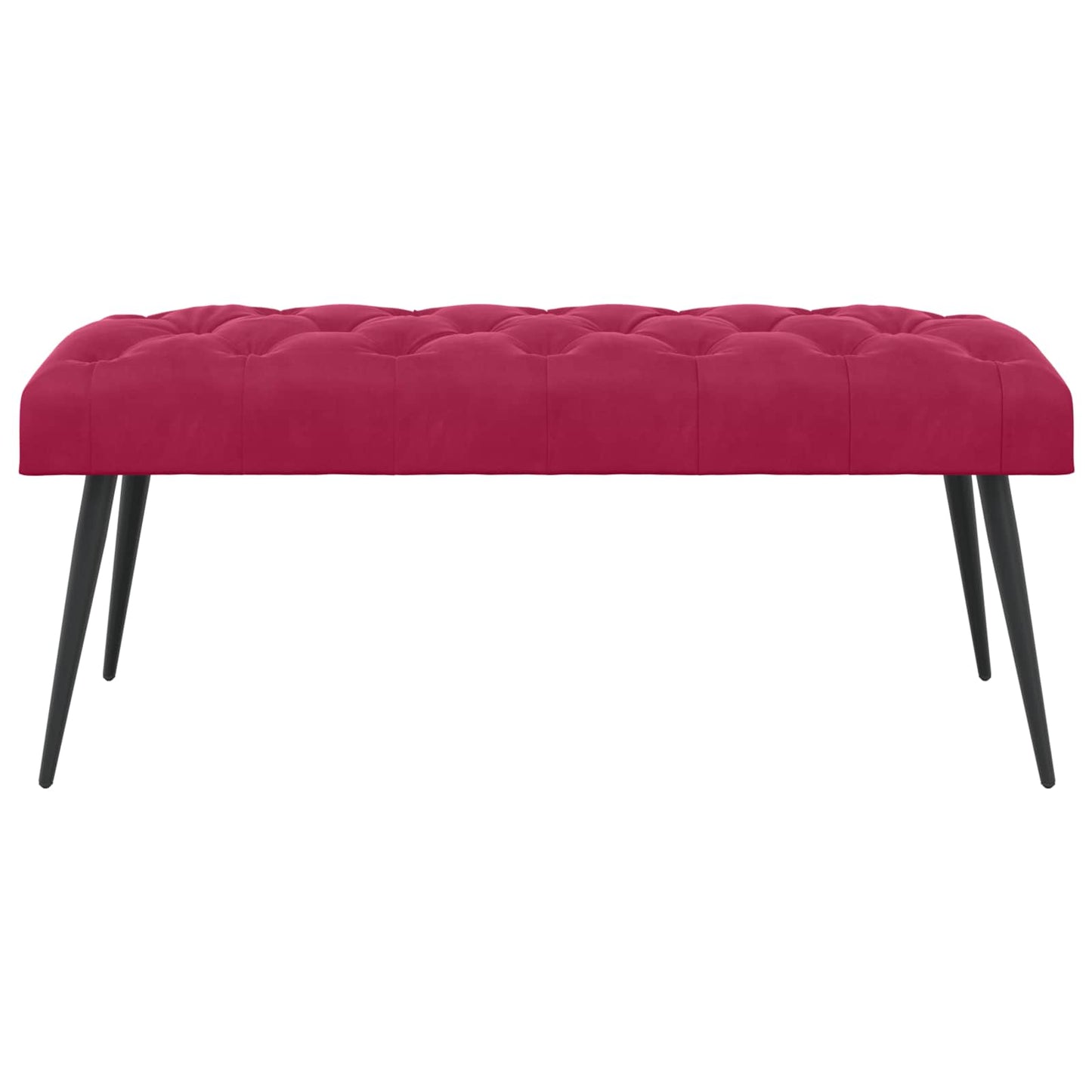 Bank met knoopverstelling Wijnrood 110 x 40 x 46 cm Fluweel