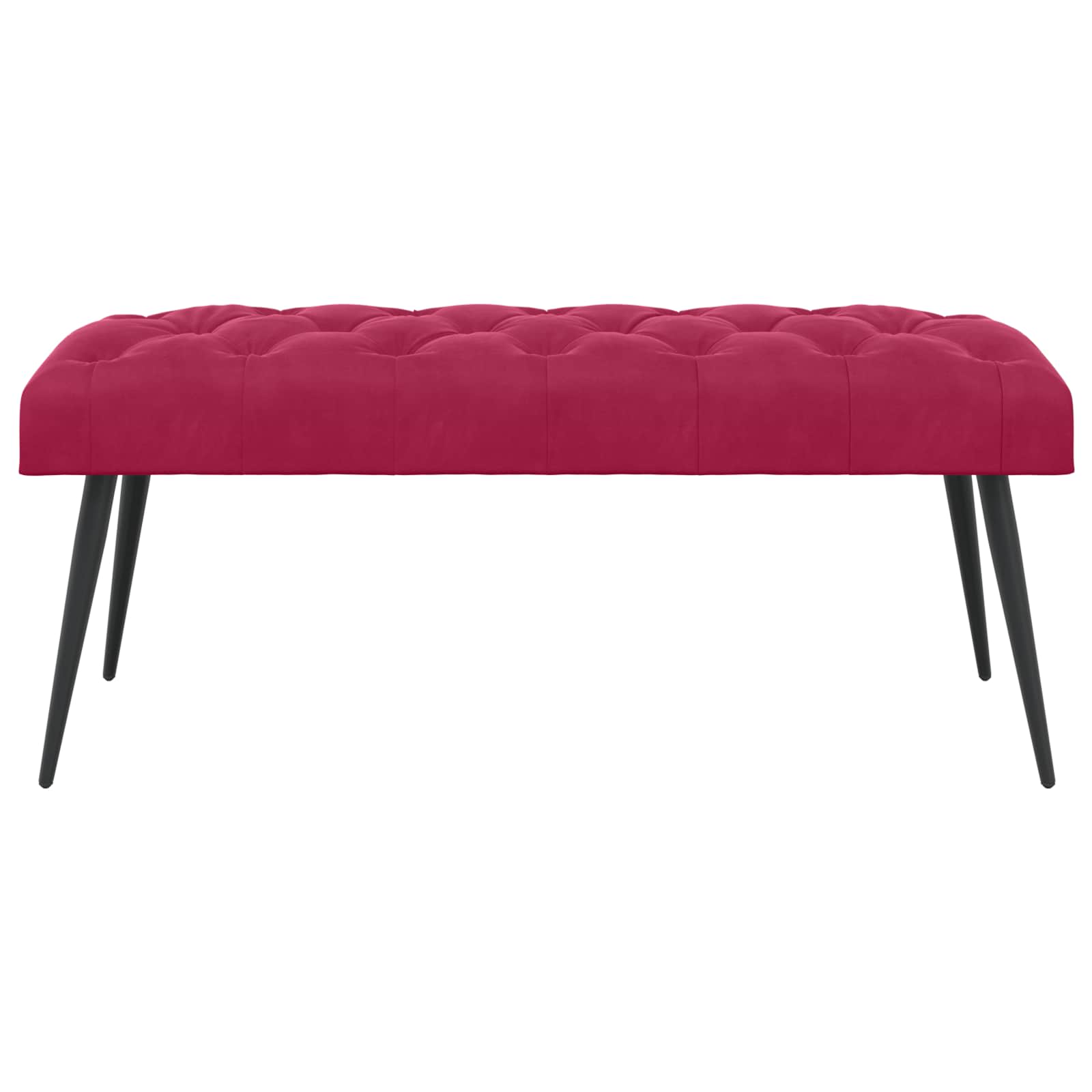 Bank met knoopverstelling Wijnrood 110 x 40 x 46 cm Fluweel