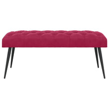 Bank met knoopverstelling Wijnrood 110 x 40 x 46 cm Fluweel
