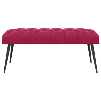 Bank met knoopverstelling Wijnrood 110 x 40 x 46 cm Fluweel