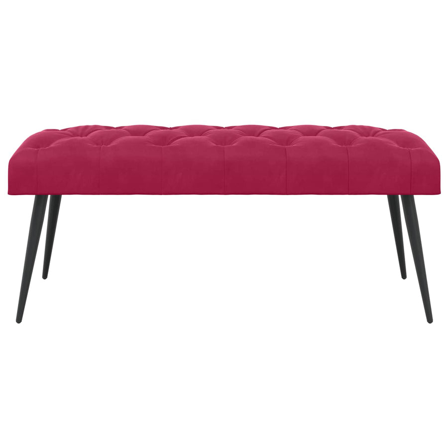 Bank met knoopverstelling Wijnrood 110 x 40 x 46 cm Fluweel
