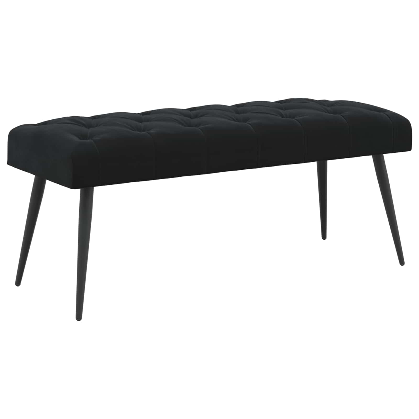 Bank met knoopverstelling Zwart 110 x 40 x 46 cm Fluweel