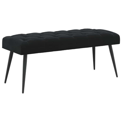 Bank met knoopverstelling Zwart 110 x 40 x 46 cm Fluweel