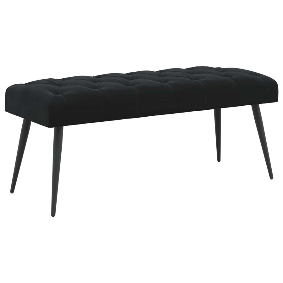 Bank met knoopverstelling Zwart 110 x 40 x 46 cm Fluweel
