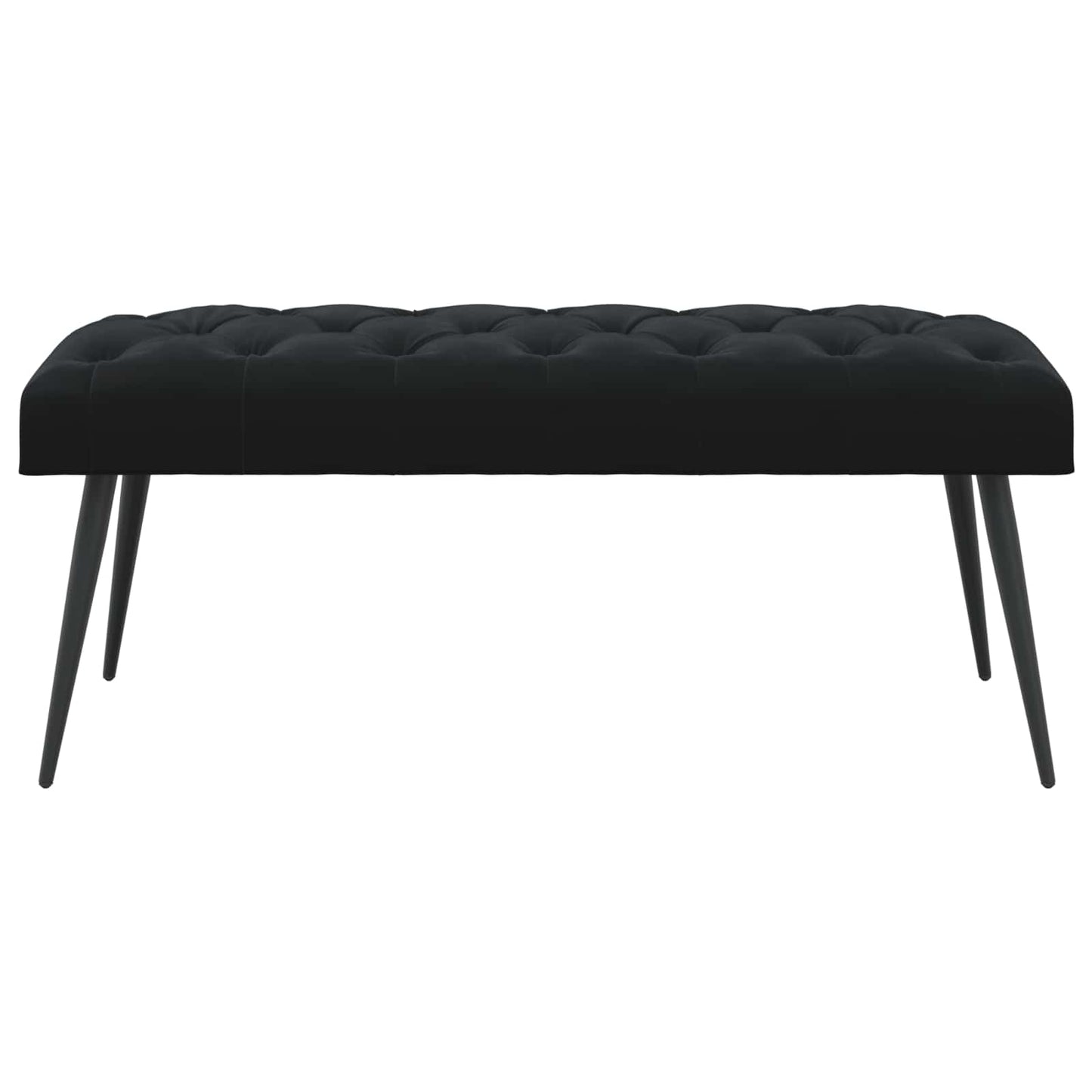 Bank met knoopverstelling Zwart 110 x 40 x 46 cm Fluweel