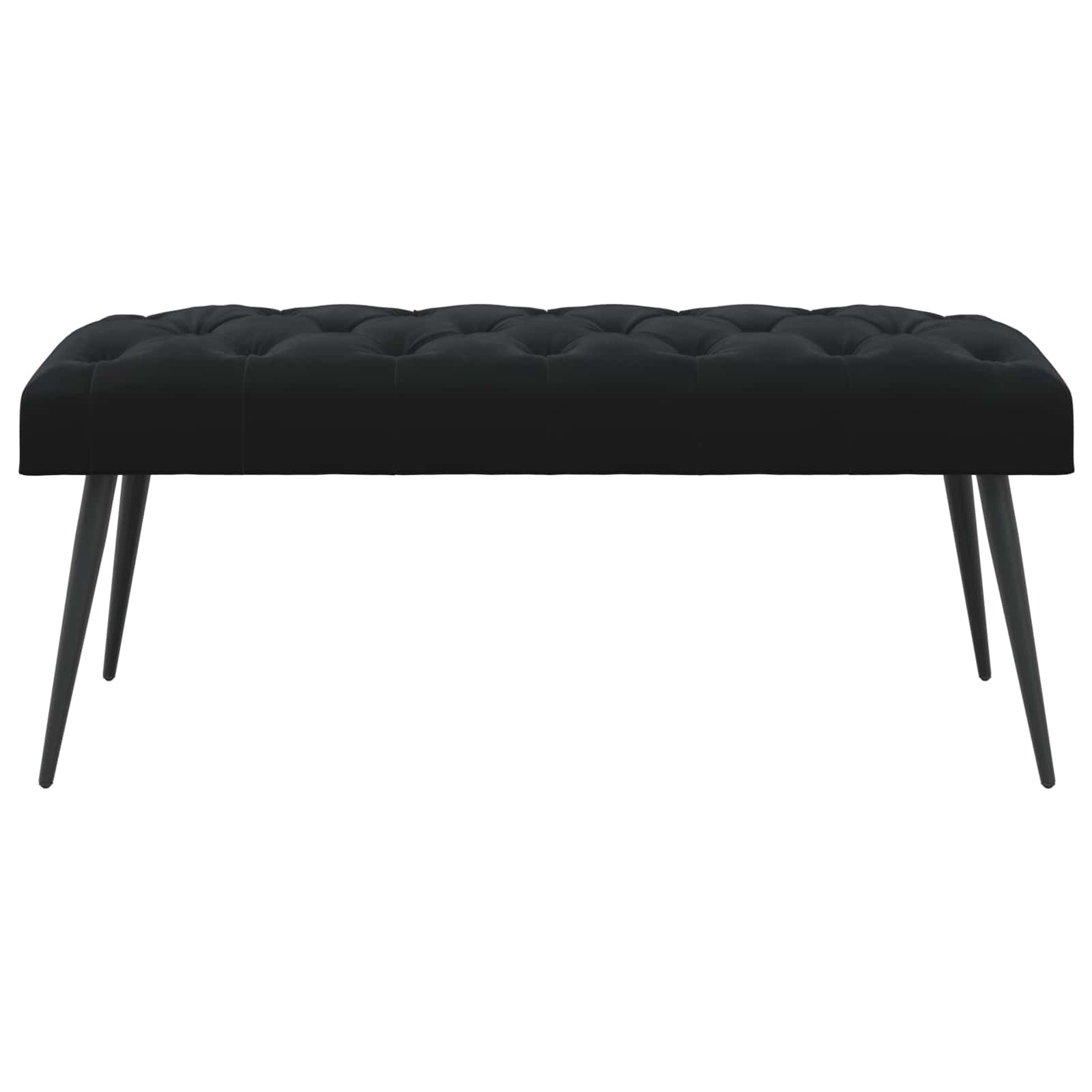 Bank met knoopverstelling Zwart 110 x 40 x 46 cm Fluweel
